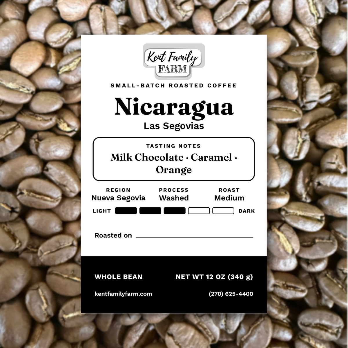 Nicaragua Las Segovias – Washed, Medium Roast